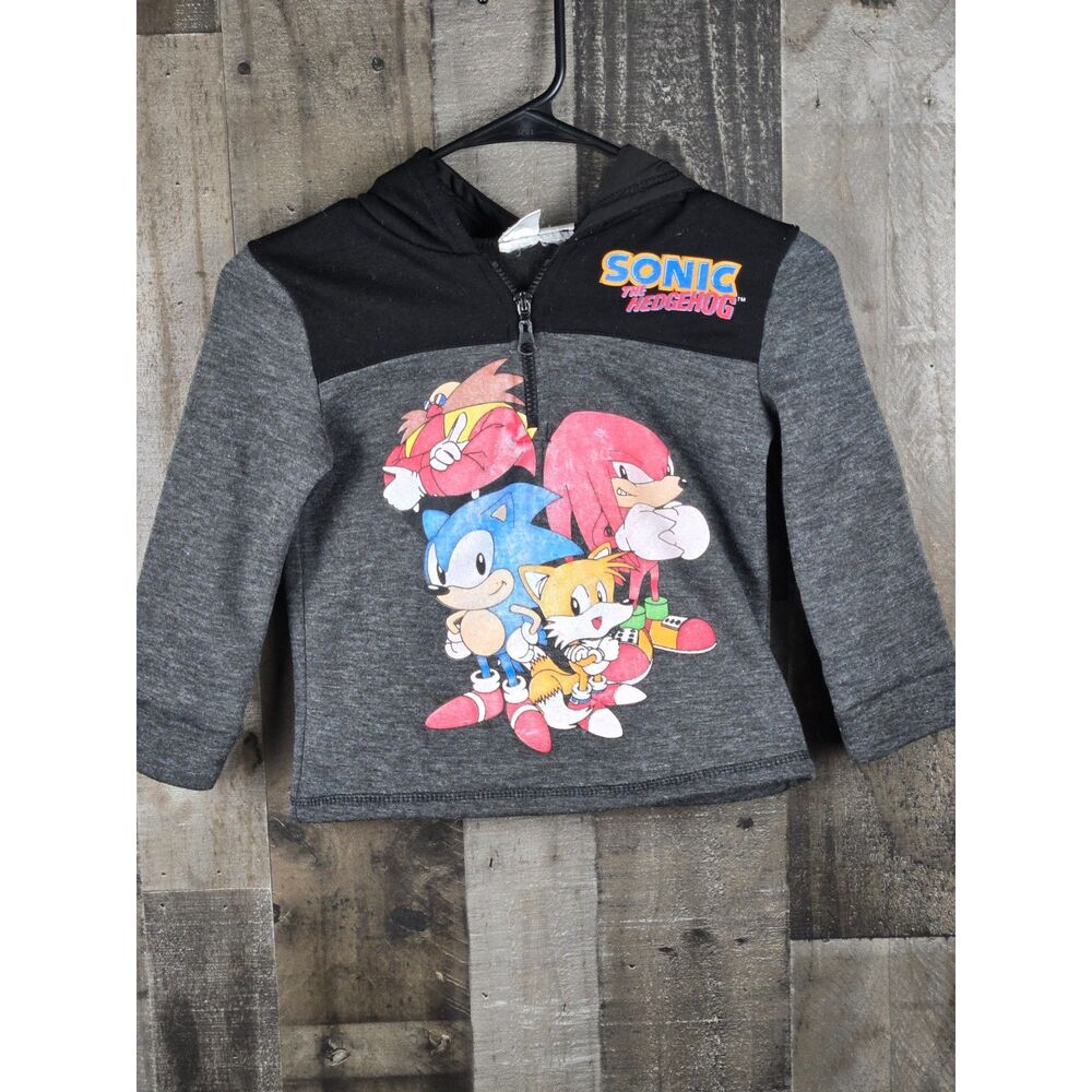 Sega Sonic The Hedgehog Kids Half Zip Jacket Size 6